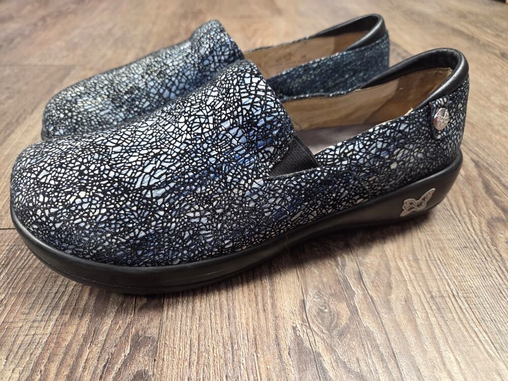 Alegria Women's Shoe Keli Pro Crackle Pop Slip On Loafer Clog Euro 38 - 7.5/8